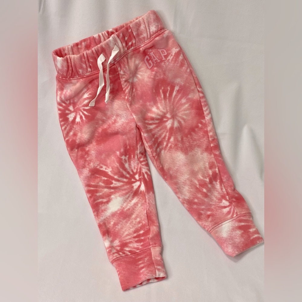 Baby Gap Pink and White Tie Dye Sweatpants Size 2T